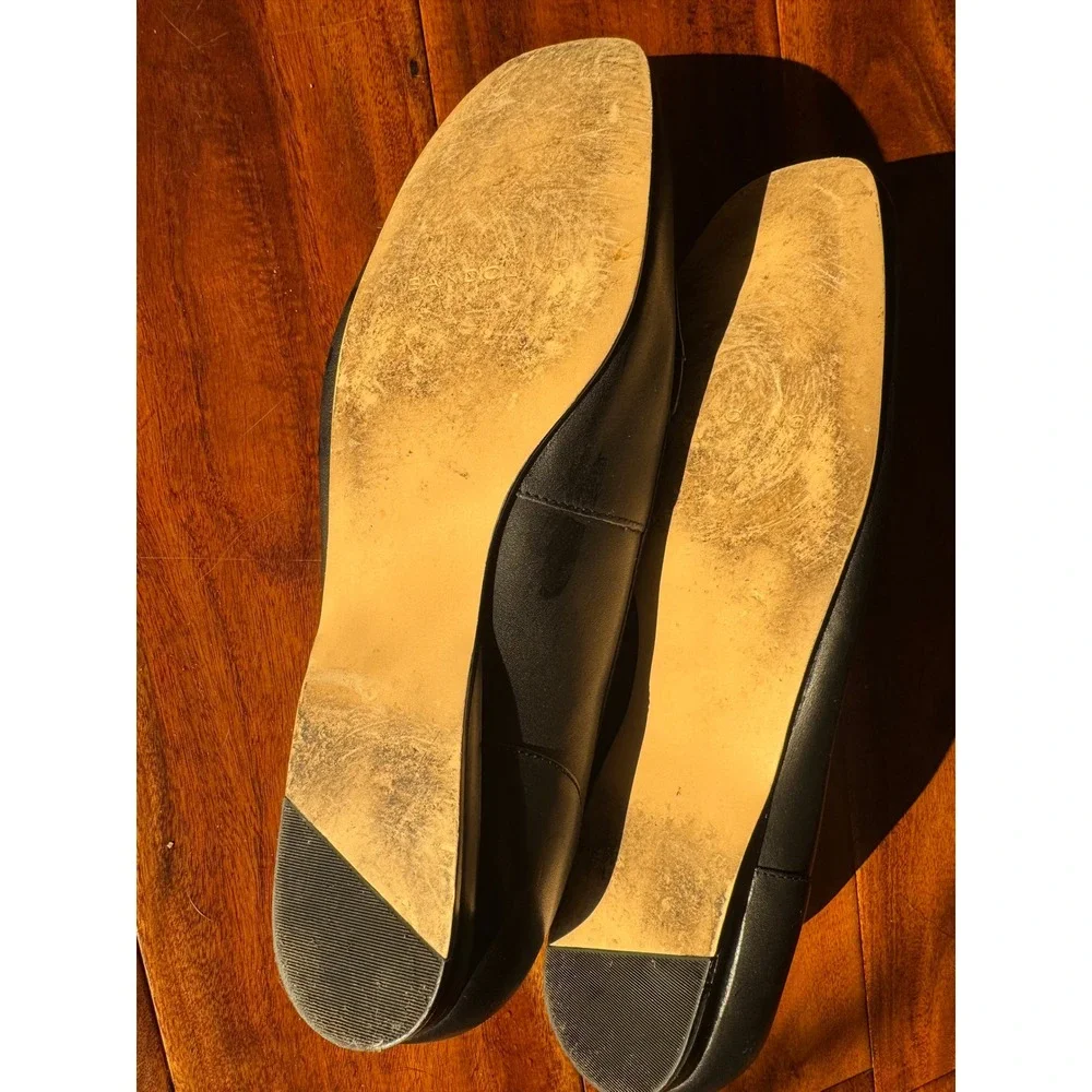Bandolino Liberty Black Leather Croc Embossed Square Toe‎ Loafers BDLIBERTY 8.5W